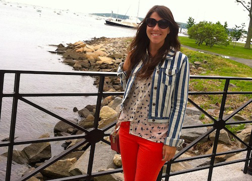 Coral and Stripes