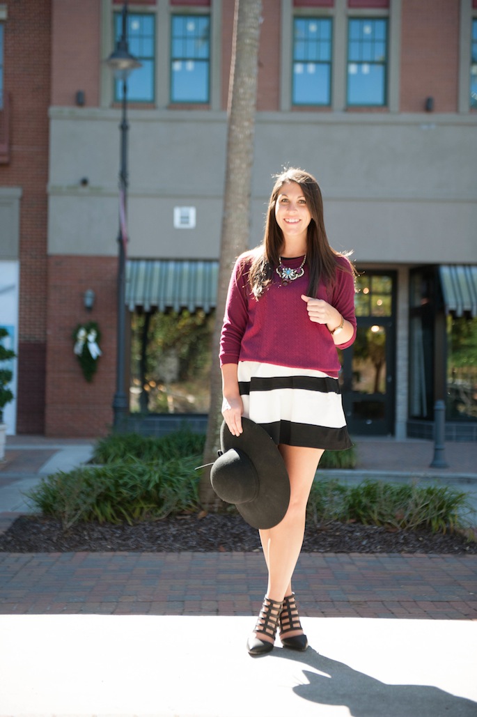 Pair a sweater over dress for winter look | Southern Flair