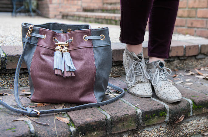 Bucket Bag with ankle boots | Southern Flair